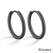 GIUMKA 抗過敏鋼 易扣耳骨 針式耳環 寬 0.20CM 一對價格 MF020025 黑色款 ‧約 1.0 CM