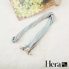 【Hera赫拉】雙色百變組合麻花珍珠盤髮器(四色) 水藍+灰