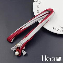 【Hera赫拉】雙色百變組合麻花珍珠盤髮器(四色) 紅+灰