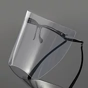 [Emi艾迷] 防疫防飛沫 鏡架式防護透明面罩 2入 黑色框