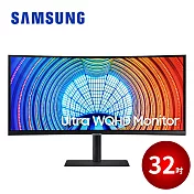 SAMSUNG 34吋 S6 Ultra WQHD 高解析度曲面顯示器 (ENERGY STAR)  黑