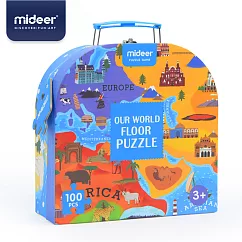 《MiDeer》── 手提盒拼圖─我們的世界 (100片) ☆