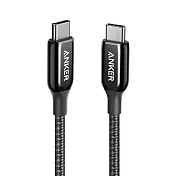ANKER USB-C to C編織充電線0.9M PoweLine+III A8862 黑