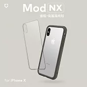 犀牛盾 iPhone X Mod NX邊框背蓋兩用殼 泥灰