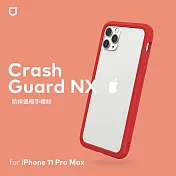 犀牛盾 iPhone 11 Pro Max (6.5吋) CrashGuard NX模組化防摔邊框殼 紅色