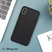 犀牛盾 iPhone XS SolidSuit碳纖維防摔背蓋手機殼 黑色