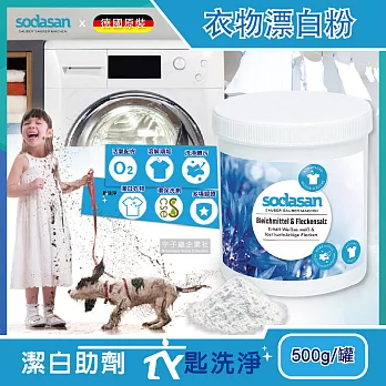 【德國Sodasan】衣物汙垢潔白鹽500g/罐(過碳酸鈉環保活氧漂白劑)