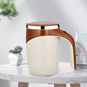 【巴芙洛】自動攪拌杯304不鏽咖啡杯/牛奶杯(自動攪拌咖啡杯/杯子/咖啡杯/牛奶杯) 咖啡色