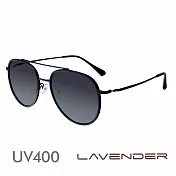Lavender偏光片太陽眼鏡 時尚混膠框飛官款- 霧面黑 J5130-C4