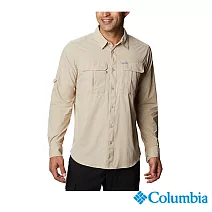 Columbia 哥倫比亞 男款-UPF40快排長袖襯衫 UAE07620 XL 亞規 棕褐色