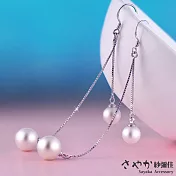 【Sayaka紗彌佳】經典盛宴珍珠垂墜線性耳環 -單一款式