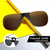 【SUNS】寶麗來偏光太陽眼鏡夾片 經典款 磁吸式夾片 防眩光 抗UV400 茶色