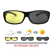 【SUNS】日夜兩用感光變色偏光太陽眼鏡 (可套式) 防滑鏡腳 抗UV400