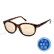 【SUNS】簡約小框濾藍光眼鏡 重量輕盈 抗UV400 豹紋茶