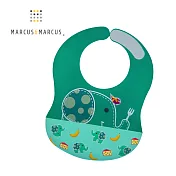 【MARCUS＆MARCUS】動物樂園大口袋寬版矽膠立體圍兜- 大象