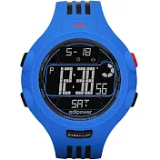 adidas adiPower勁力狙擊大面板電子腕錶-藍黑