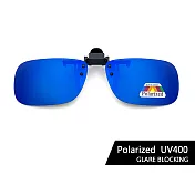 【SUNS】寶麗來偏光太陽眼鏡夾片 上翻式夾片 防眩光 抗UV400 小框 藍水銀