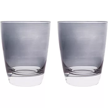 《EXCELSA》晶透玻璃杯2入(灰300ml) | 水杯 茶杯 咖啡杯