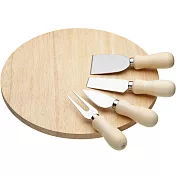 《KitchenCraft》砧板+起司刀叉組 | 起司盤