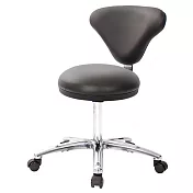 GXG 立體圓凳加椅背 工作椅 (寬鋁腳+防刮輪) TW-81T2 LU1X