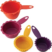 《KitchenCraft》花型四色量杯組 | 料理匙 量勺 量杓