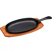 《KitchenCraft》附座鑄鐵鐵板 | 平底鑄鐵烤盤 煎盤