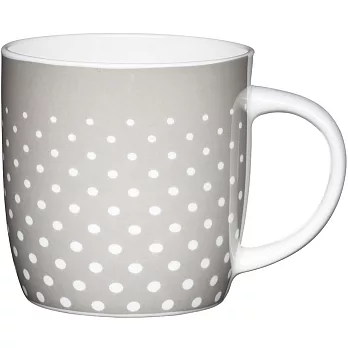 《KitchenCraft》骨瓷馬克杯(圓點灰425ml) | 水杯 茶杯 咖啡杯