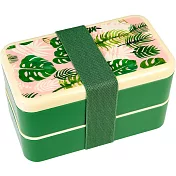 《Rex LONDON》餐具+雙層餐盒(棕櫚葉) | 環保餐盒 保鮮盒 午餐盒 飯盒