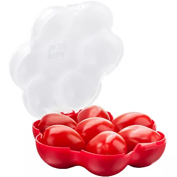 《VACU VIN》番茄櫻桃外出盒(紅) | 蔬果保鮮盒 水果盒