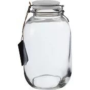 《Premier》標記扣式玻璃密封罐(白3.2L) | 保鮮罐 咖啡罐 收納罐 零食罐 儲物罐