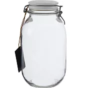 《Premier》標記扣式玻璃密封罐(白3L) | 保鮮罐 咖啡罐 收納罐 零食罐 儲物罐