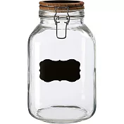 《Premier》標記扣式玻璃密封罐(木3L) | 保鮮罐 咖啡罐 收納罐 零食罐 儲物罐