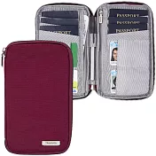 《TRAVELON》多功能旅遊護照包(紅)