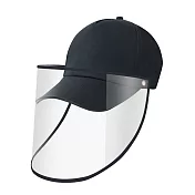 O’Pretty 歐沛媞 多功能防疫防護面罩式棒球帽(帽圍52-60cm)-多款可選 經典黑
