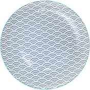 《Tokyo Design》圖騰淺餐盤(藍20.5cm) | 餐具 器皿 盤子