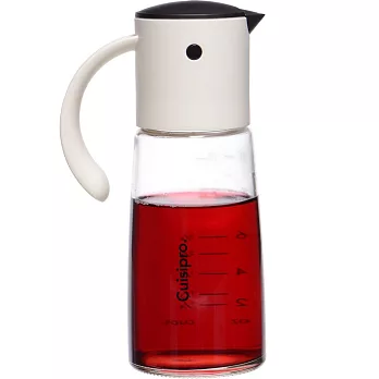 《CUISIPRO》自動開闔油醋瓶(白350ml) | 調味瓶