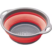 《KitchenCraft》摺疊過濾籃(紅) | 瀝水盆