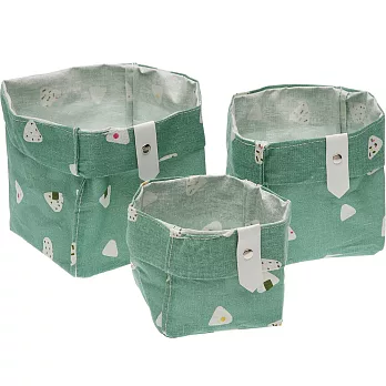 《VERSA》長方收納袋3件(飯糰) | 整理籃 置物籃 儲物箱