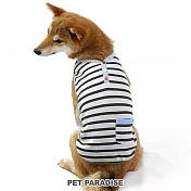 【PET PARADISE】寵物衣服-三色扣條紋灰 M