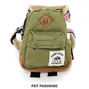 【PET PARADISE】寵物胸背帶-附豬鼻包包 綠 SS
