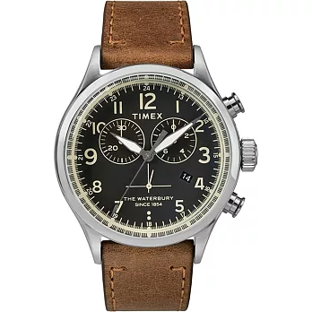 TIMEX 刻劃時代計時皮帶腕錶-TW2R70900