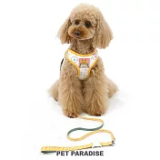 【PET PARADISE】寵物胸背帶-附牽繩 滿版維尼 SS