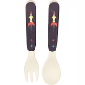 《Rex LONDON》兒童餐具2件(火箭) | 湯匙 叉子 餐刀