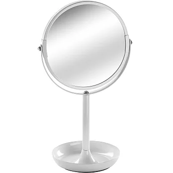 《VERSA》雙面高腳桌鏡(白) | 鏡子 化妝鏡