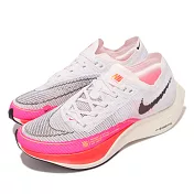 Nike 慢跑鞋ZoomX Vaporfly Next 女鞋 2代 氣墊 避震 路跑 馬拉松 東奧配色 白 粉 DJ5458-100 24.5cm WHITE/PINK