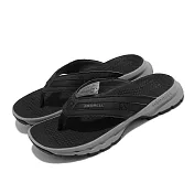 Merrell 拖鞋 Cedrus Flip 3 休閒 女鞋 緩衝 舒適 內嵌式避震墊片 穩定 耐磨 黑 灰 ML036392 24cm BLACK
