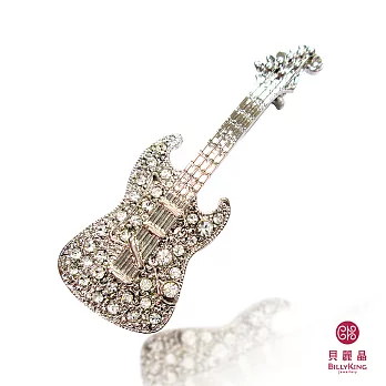BILLY KING 貝麗晶 【樂器系列-84】(BK184) 電吉他水晶鑽胸針