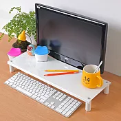 【方陣收納MatrixBox】 台製高質感金屬烤漆桌上螢幕架/鍵盤架(4色選) 白色