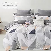 《DUYAN 竹漾》台灣製 100%精梳純棉雙人加大床包三件組-微光幻境