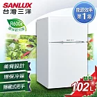 SANLUX 台灣三洋102公升一級能效雙門定頻冰箱SR-C102B1